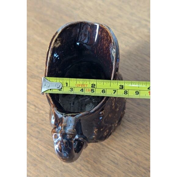 Vintage Bennington Rockingham Yellowware Spongeware Stoneware Pottery Pitcher - Picture 12 of 12